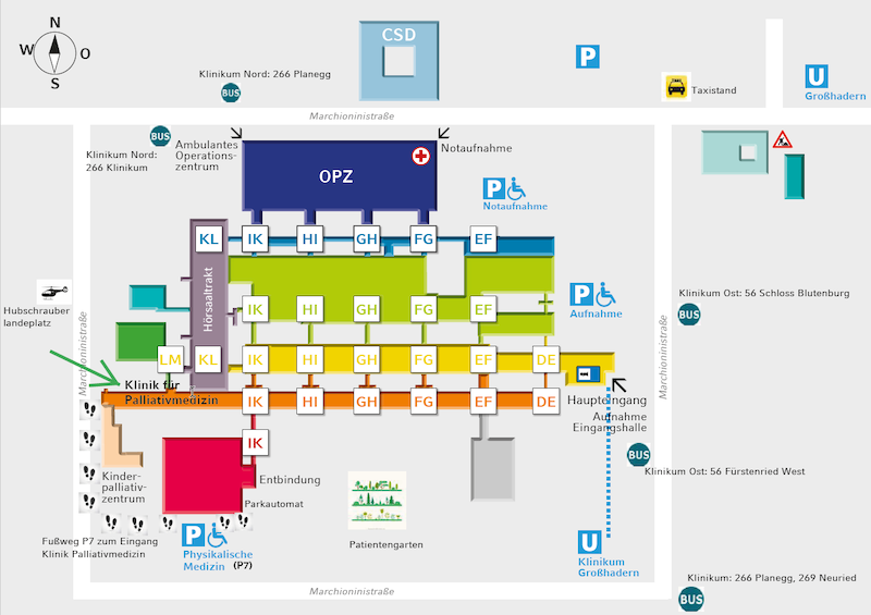 Lageplan LMU-Klinikum