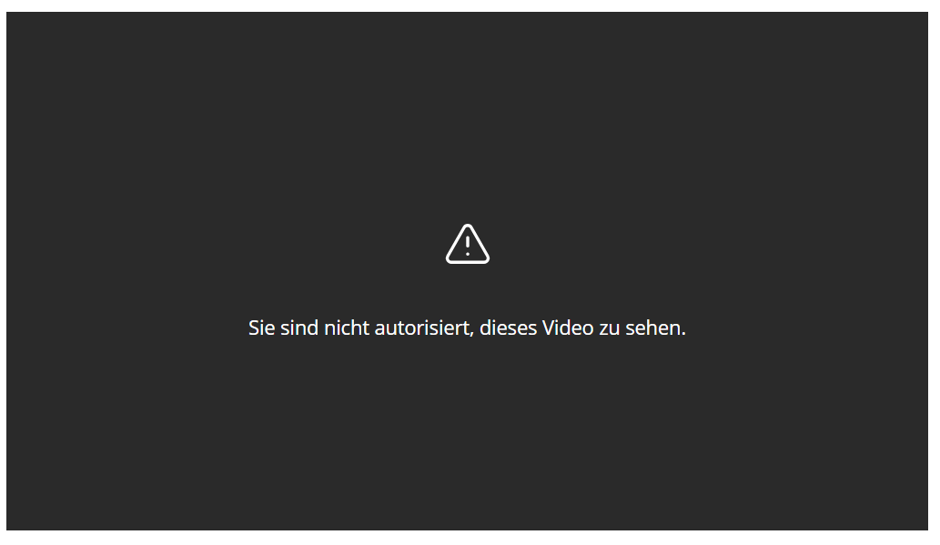 Sie sind nicht autorisiert, dieses Video zu sehen.